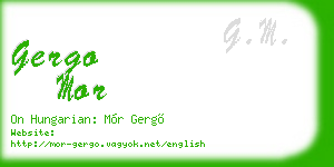 gergo mor business card